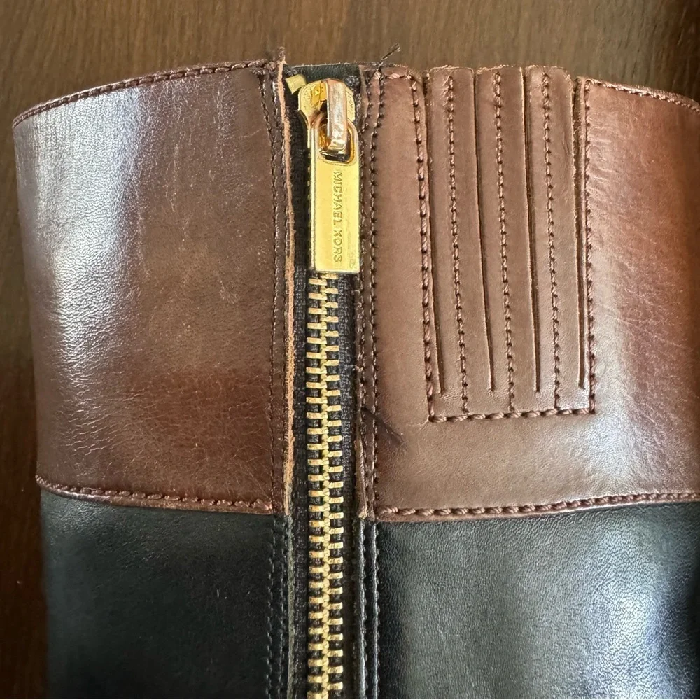 Michael Kors Leather Fulton Harness Equestrian Riding Boot Size 9